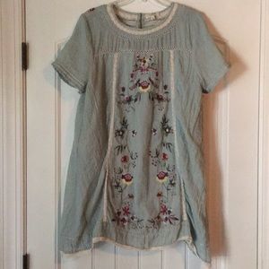 Top with lace and embroidered worn once